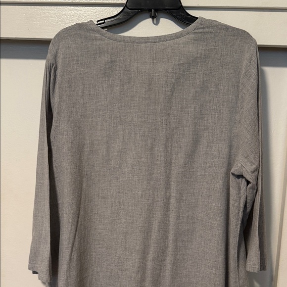 Pure Jill Gray Embroidered Women's Blouse - Picture 5 of 5